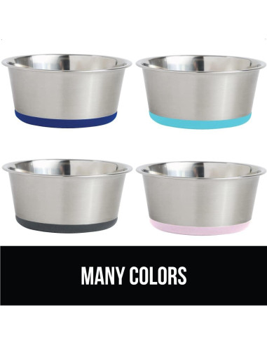 Cuencos para Perros y Gatos Gorilla Grip 2 Tazas Acero Inoxidable