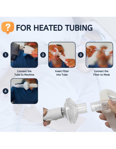 Filtro Viral Inline CPAP Nispira 12 Paquetes 22mm/25mm