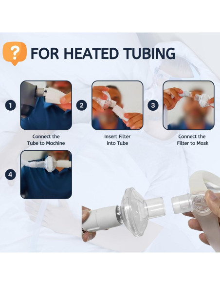 Filtro Viral Inline CPAP Nispira 12 Paquetes 22mm/25mm