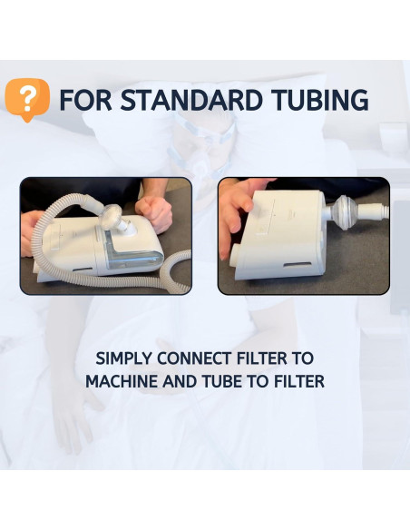 Filtro Viral Inline CPAP Nispira 12 Paquetes 22mm/25mm