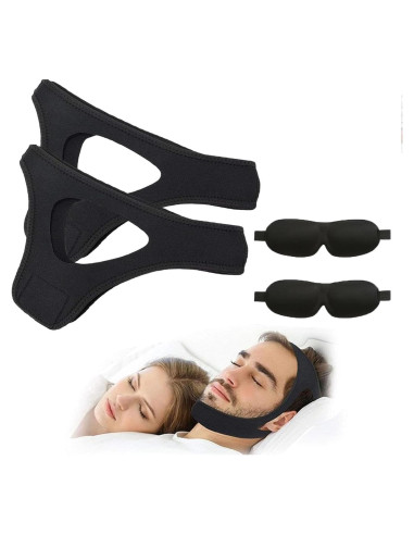 Correa de Mandíbula Airflow Zdiwond para Apnea del Sueño - 2 Piezas