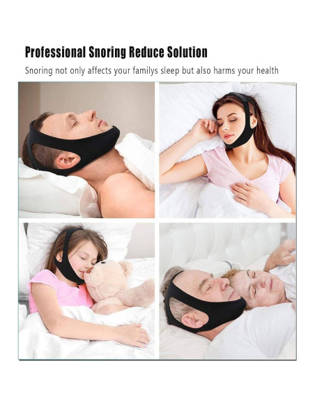 Correa de Mandíbula Airflow Zdiwond para Apnea del Sueño - 2 Piezas