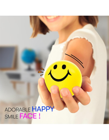 Paquete de 24 Pelotas Antiestrés Neliblu 5 cm Neón