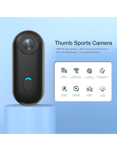 Cámara de Acción Mini FOUKWAKC H7 64GB 1080P Negra