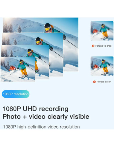 Cámara de Acción Mini FOUKWAKC H7 64GB 1080P Negra