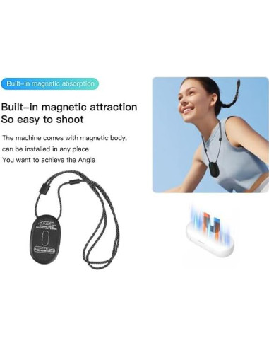 Cámara de Acción Mini FOUKWAKC H7 64GB 1080P Negra