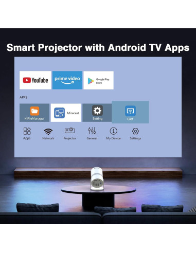 Proyector Mini Inteligente PANSEBA AK-69 1080P WiFi 6