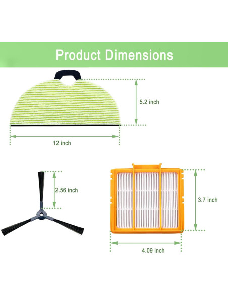 Kit de Repuesto Shark RV2610WA 4 Paños, 3 Filtros, 6 Cepillos