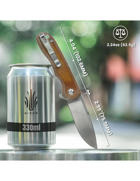 Cuchillo Plegable Kizer Riverbank Nitro-V 75.9 mm Micarta Cuchillo Plegable Kizer Riverbank Nitro-V 75.9 mm Micarta