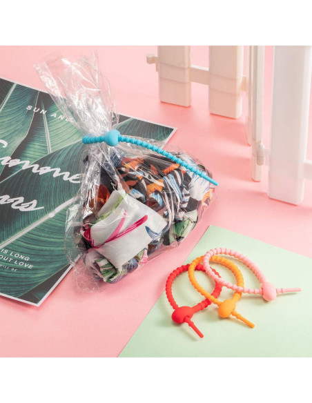 20 Clips de Silicona Reutilizables Boao 22 cm Multiusos