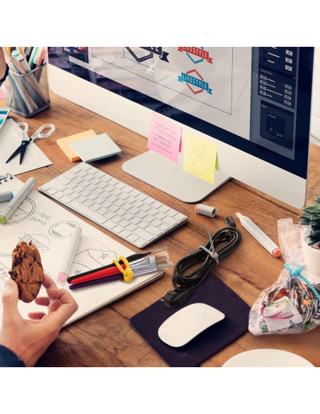 20 Clips de Silicona Reutilizables Boao 22 cm Multiusos