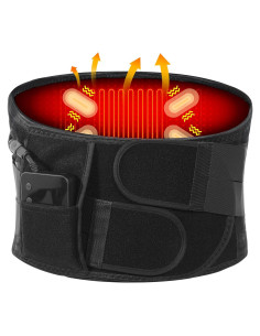 Faja Calentada Inalámbrica 6xigouma Mediana Negro