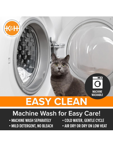 Almohadilla Calefactora K&H para Gatos 53x43 cm Gris/Negro