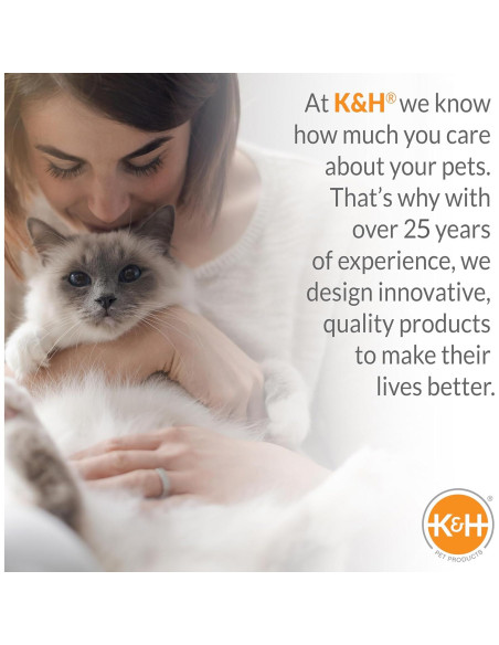 Almohadilla Calefactora K&H para Gatos 53x43 cm Gris/Negro