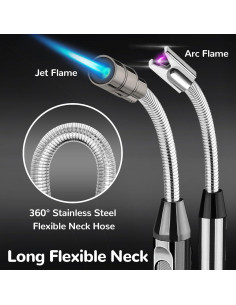 Paquete 2 Encendedores Eléctricos Laffizz Cuello Flexible 2