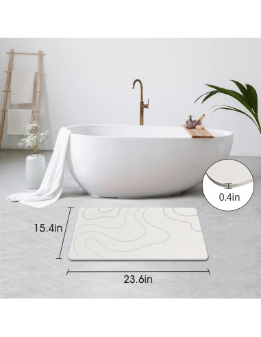 Alfombrilla de Baño ZIKIBL Diatomita 60x40 cm Antideslizante