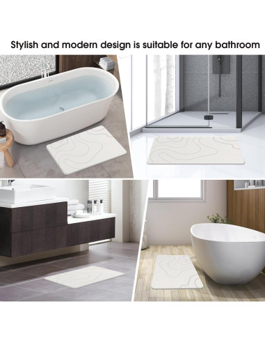 Alfombrilla de Baño ZIKIBL Diatomita 60x40 cm Antideslizante