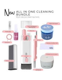 Kit de Limpieza 7 en 1 BUBA para Laptop y Pantallas Rosa 2
