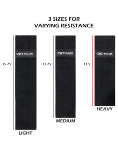 Bandas de Cadera Valor Fitness - 3 Niveles de Resistencia 2