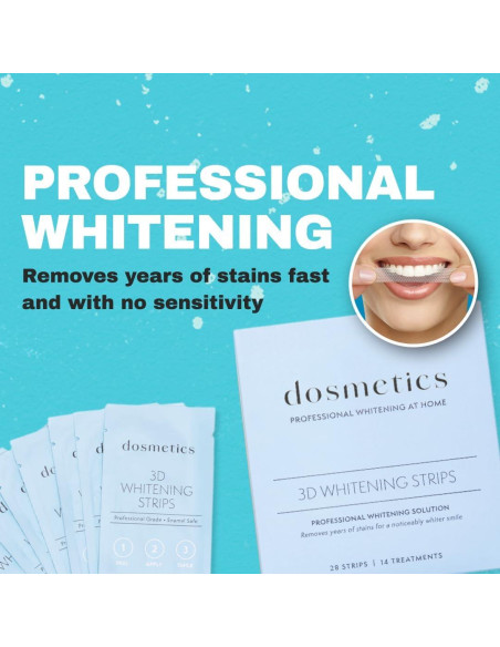 Tiras Blanqueadoras de Dientes Dosmetics 28 Piezas Sensibles