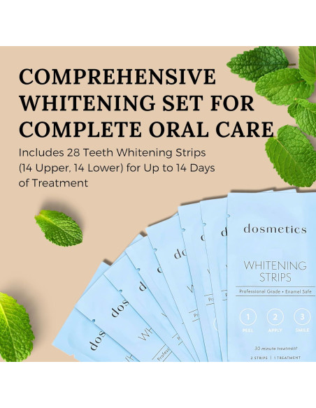 Tiras Blanqueadoras de Dientes Dosmetics 28 Piezas Sensibles