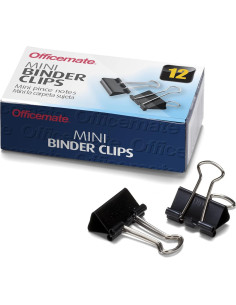 Clips de Binder Mini Officemate Negro 144 Piezas 2