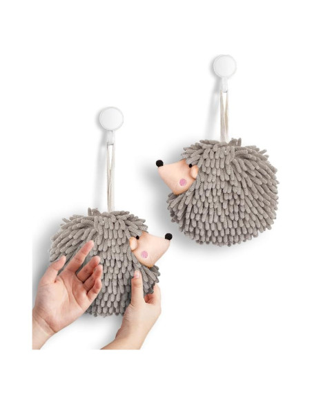 Toallas de Mano Erizo Sophie & Panda - Juego de 2 Gris