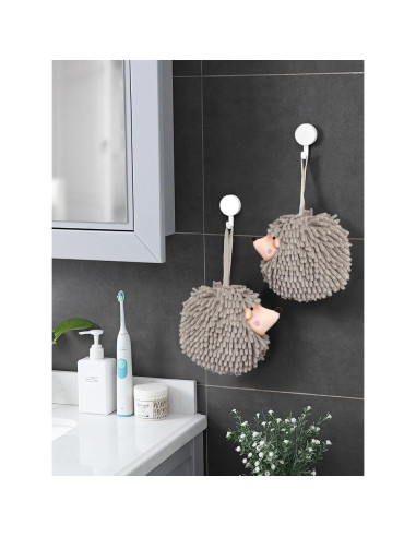 Toallas de Mano Erizo Sophie & Panda - Juego de 2 Gris