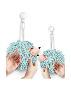 Toallas de Mano Sophie & Panda Erizo Fuzzy Ball - 2 Pzas Aqua Mint