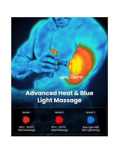 Pistola de Masaje BOB Y BRAD M7 Plus con Calor y Luz Azul 2