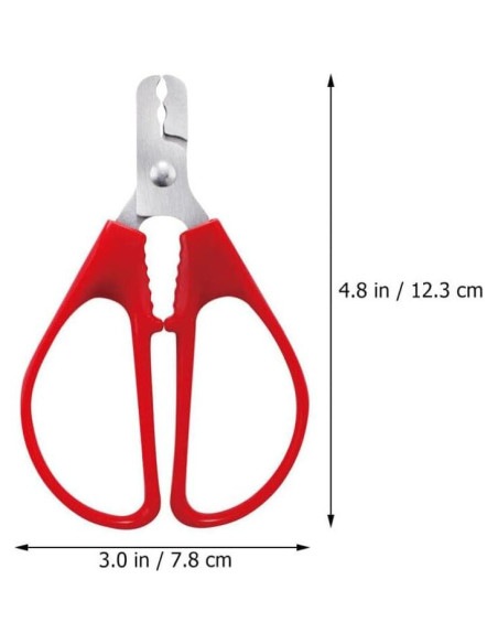 Alicate Cascanueces Kichvoe Acero Inoxidable 12.3cm Rojo