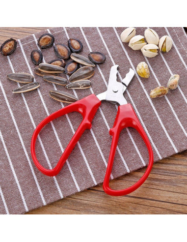 Alicate Cascanueces Kichvoe Acero Inoxidable 12.3cm Rojo