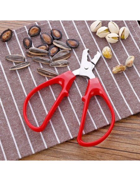Alicate Cascanueces Kichvoe Acero Inoxidable 12.3cm Rojo