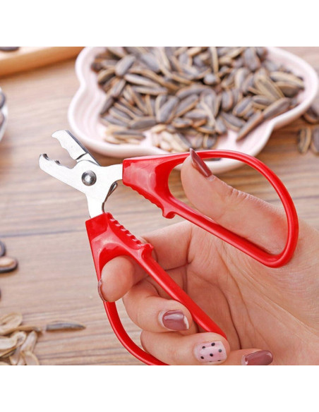 Alicate Cascanueces Kichvoe Acero Inoxidable 12.3cm Rojo