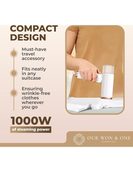 Vaporizador de Ropa Our Won & One 1000W Compacto Blanco
