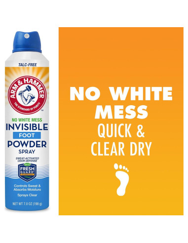Spray en Polvo Invisible Arm & Hammer 7 Oz Control Olor Pies