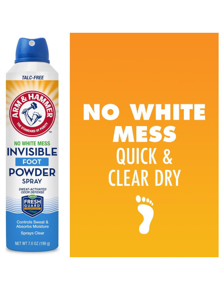 Spray en Polvo Invisible Arm & Hammer 7 Oz Control Olor Pies