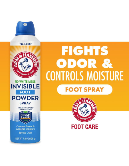 Spray en Polvo Invisible Arm & Hammer 7 Oz Control Olor Pies