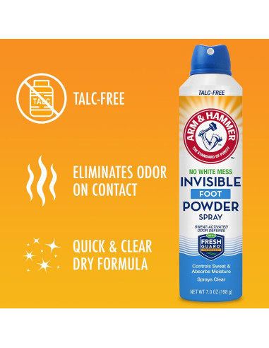 Spray en Polvo Invisible Arm & Hammer 7 Oz Control Olor Pies