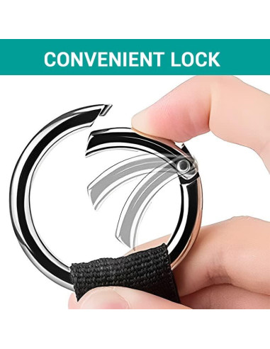 Paquete de 2 correas ajustables Yopolaz para maleta - Negro