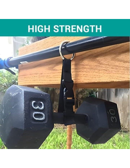 Paquete de 2 correas ajustables Yopolaz para maleta - Negro