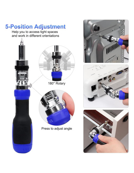 Destornillador Multi 13 en 1 SHARDEN con Carraca y Bits