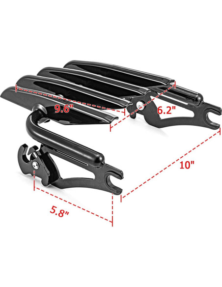 Soporte de Equipaje Desmontable Mofun Negro Brillante 2009-2024