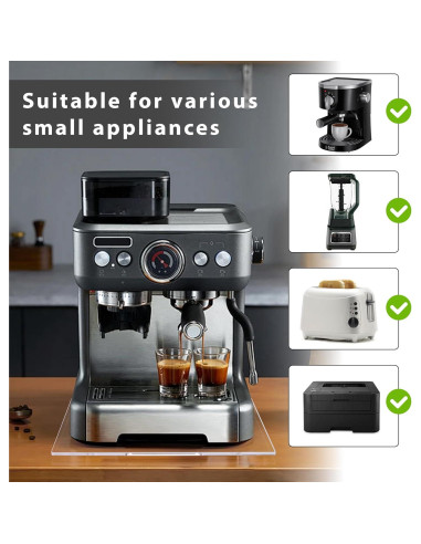 Bandeja deslizante para cafetera Mostshells 30x25 cm incoloro