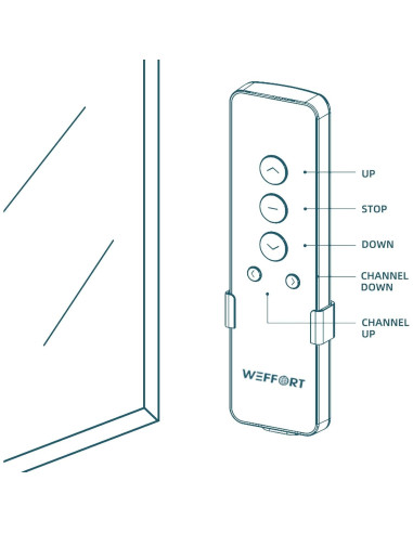 Control Remoto de Persianas Motorizadas Weffort 15 Canales