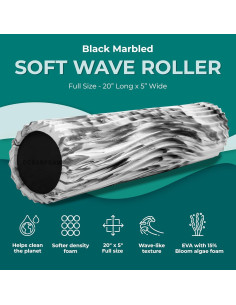 Rodillo de Espuma Oceanfoam 50.8 cm Marmoleado Negro 2