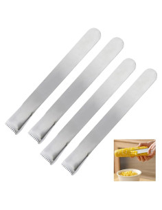 Paquete de 4 peladores de maíz TorSor de acero inoxidable