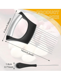 Cortador de Cebolla Sibba Acero Inoxidable 14x9cm Manual 2