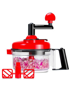 Picador Manual Cambom 1200ml Acero Inoxidable Rojo