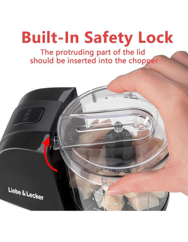 Mini Procesador de Alimentos Liebe&Lecker 1.5 Tazas S/S